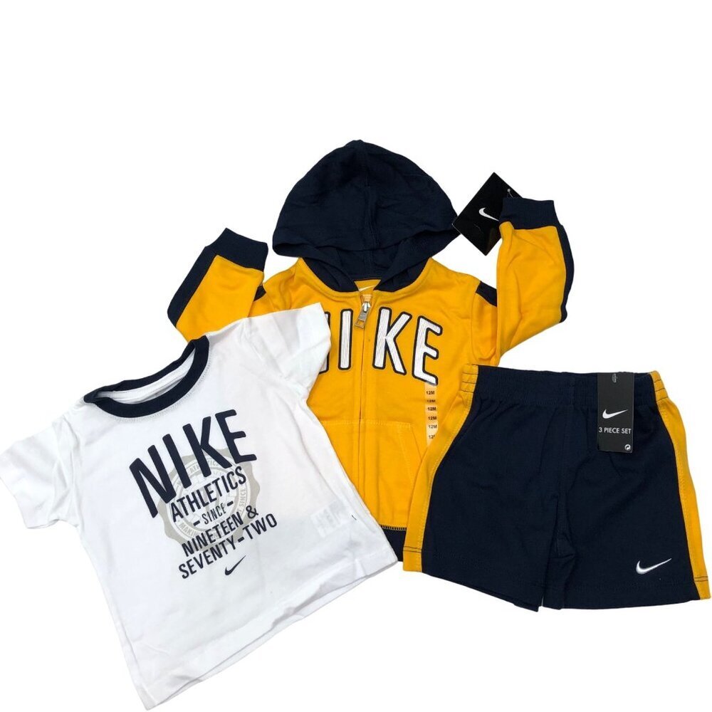 NIKE LITTLE KIDS COTTON 3 PCS OUTFIT‎ 12 MOS NEW WITH TAG